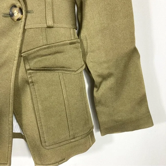 Veronica Beard Myla Dickey Jacket Olive Green Size 0 NWT